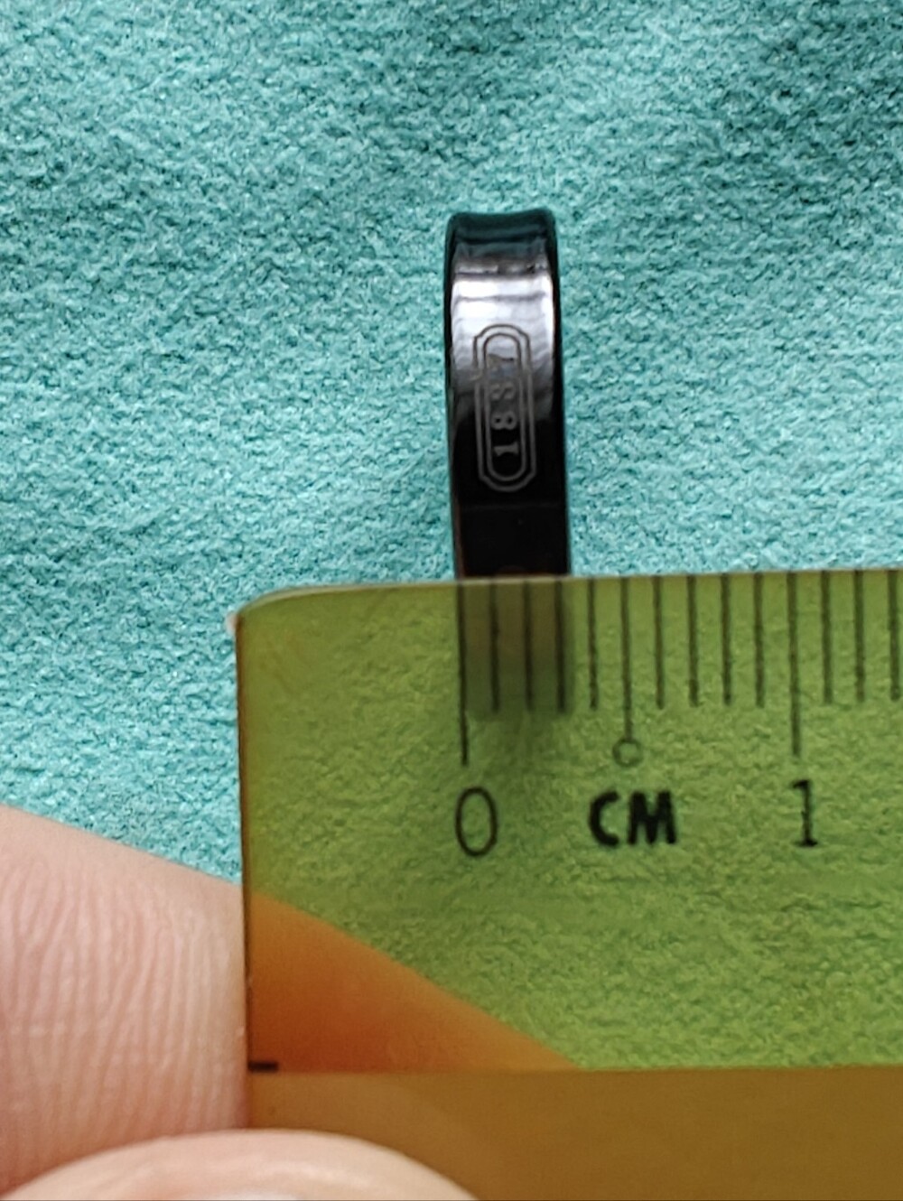 Tiffany & Co. 1837 Black Titanium Narrow Ring Band 4mm Unisex Size 4 US - Picture 7 of 7